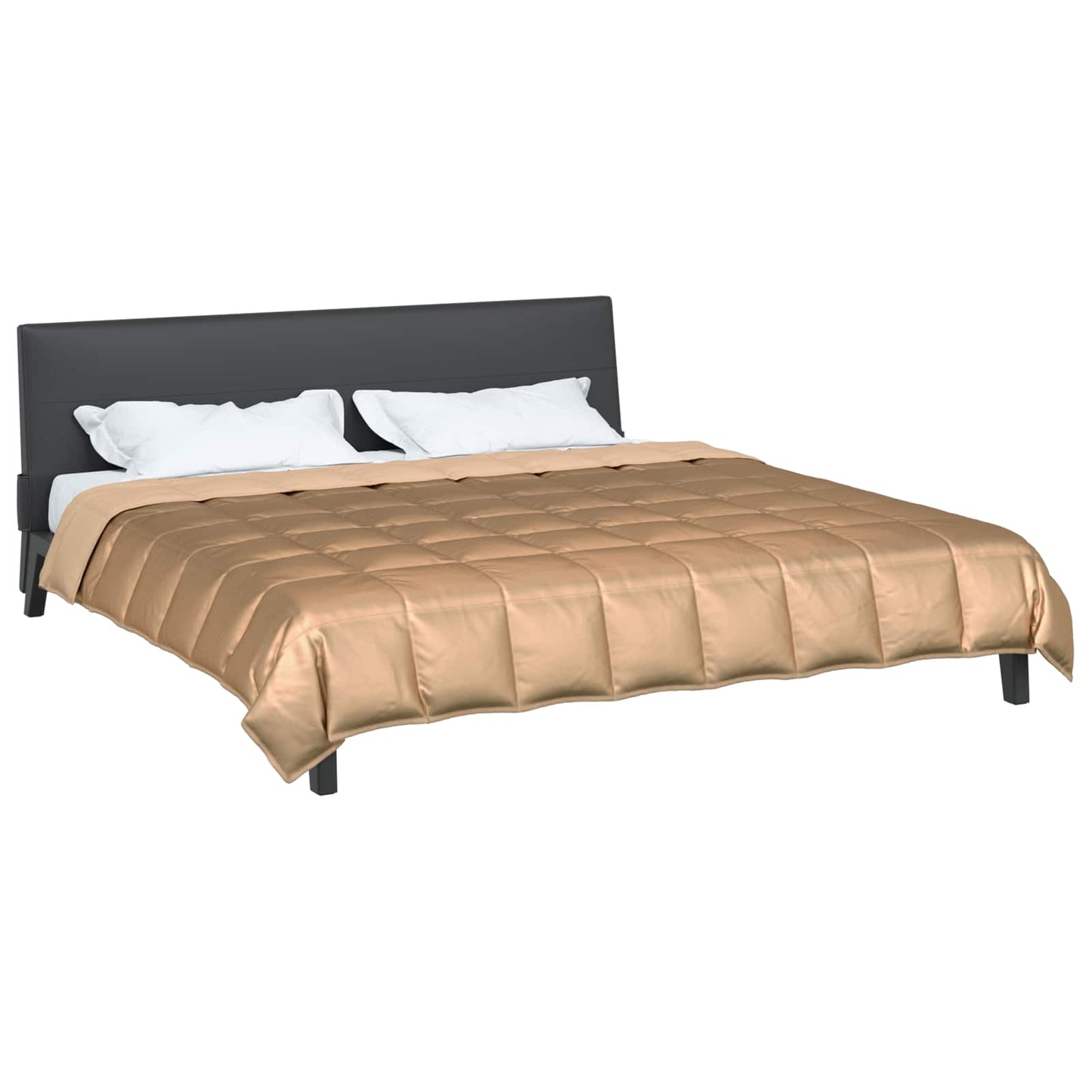 vidaXL Full Year Duvet Gold 200 x 240 cm Satin and Microfiber