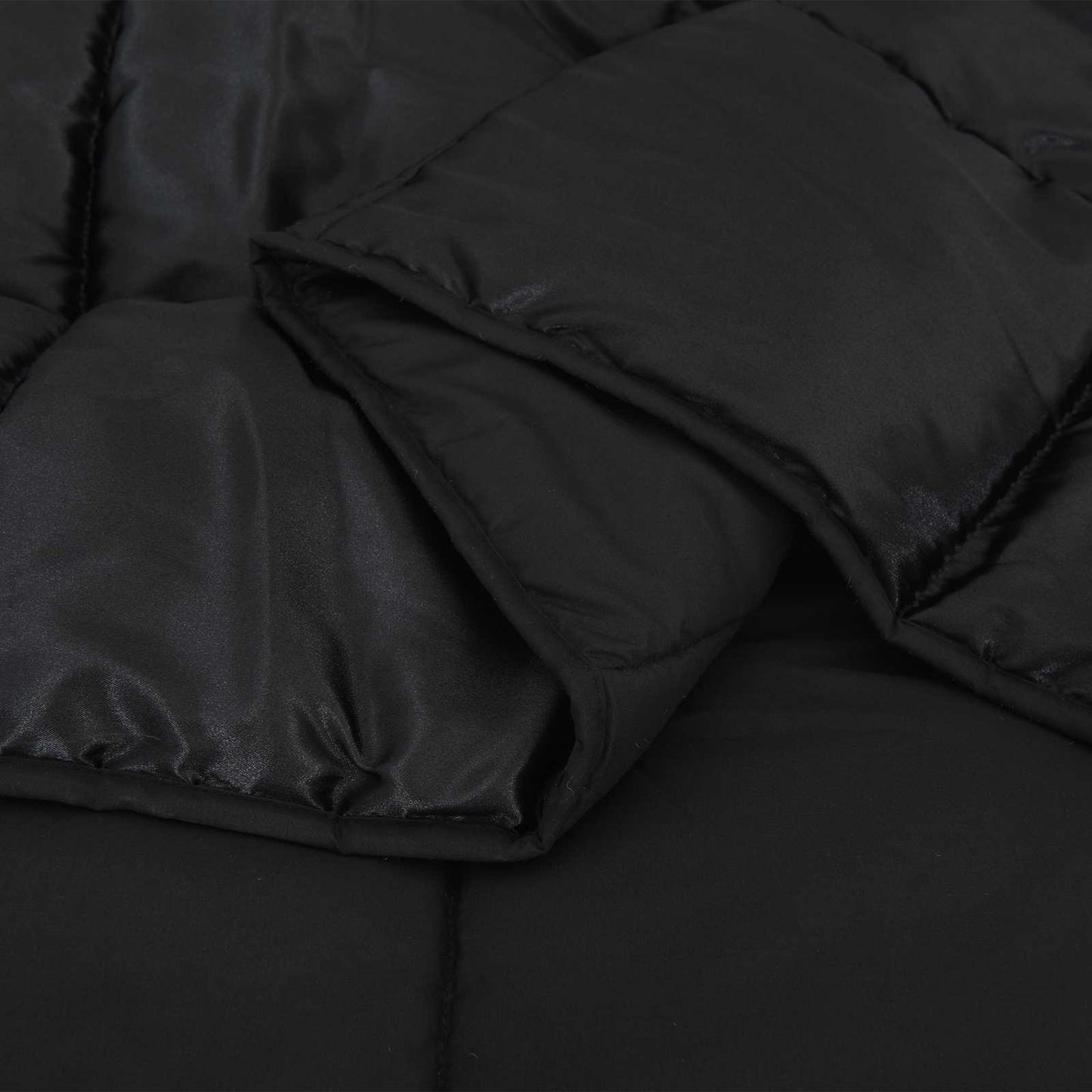 vidaXL Full Year Duvet Black 200 x 220 cm Satin and Microfiber