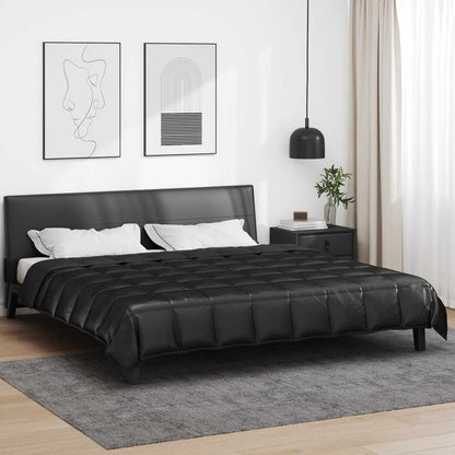 vidaXL Full Year Duvet Black 200 x 220 cm Satin and Microfiber