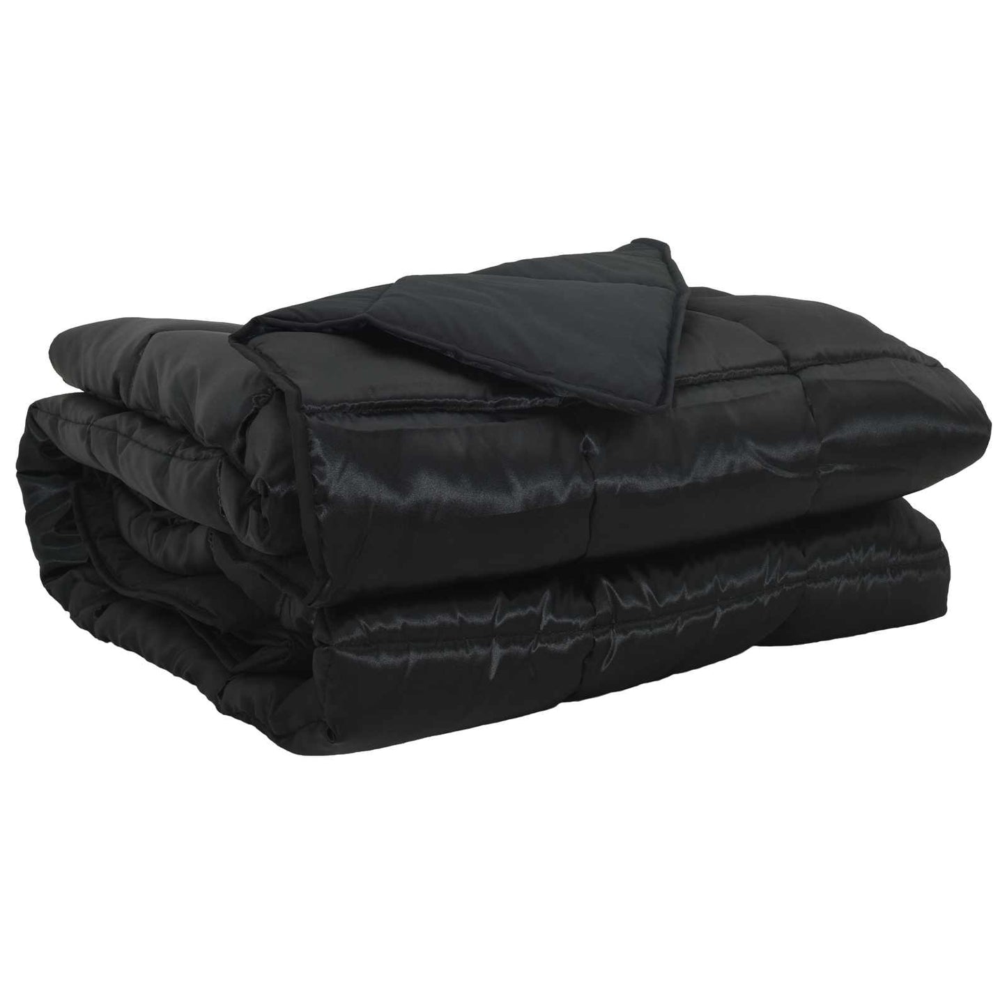 vidaXL Full Year Duvet Black 200 x 220 cm Satin and Microfiber
