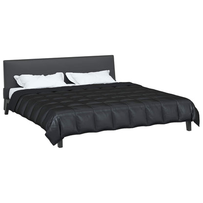 vidaXL Full Year Duvet Black 200 x 220 cm Satin and Microfiber