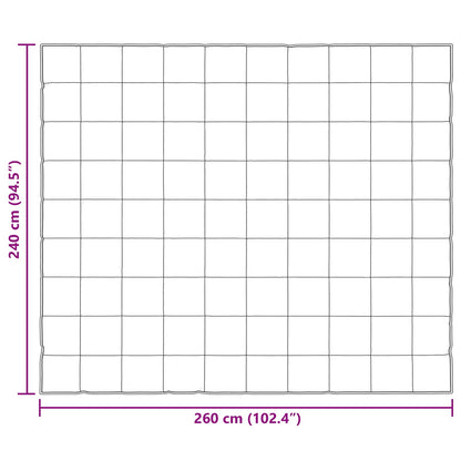 vidaXL Full Year Duvet Silver 240 x 260 cm Satin and Microfiber