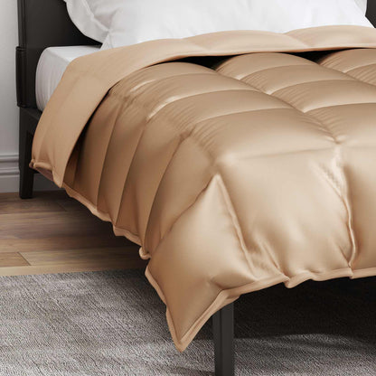 vidaXL Winter Duvet Gold 140 x 200 cm Satin and Microfiber
