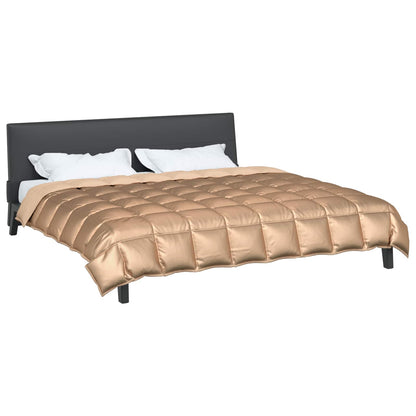 vidaXL Winter Duvet Gold 200 x 200 cm Satin and Microfiber