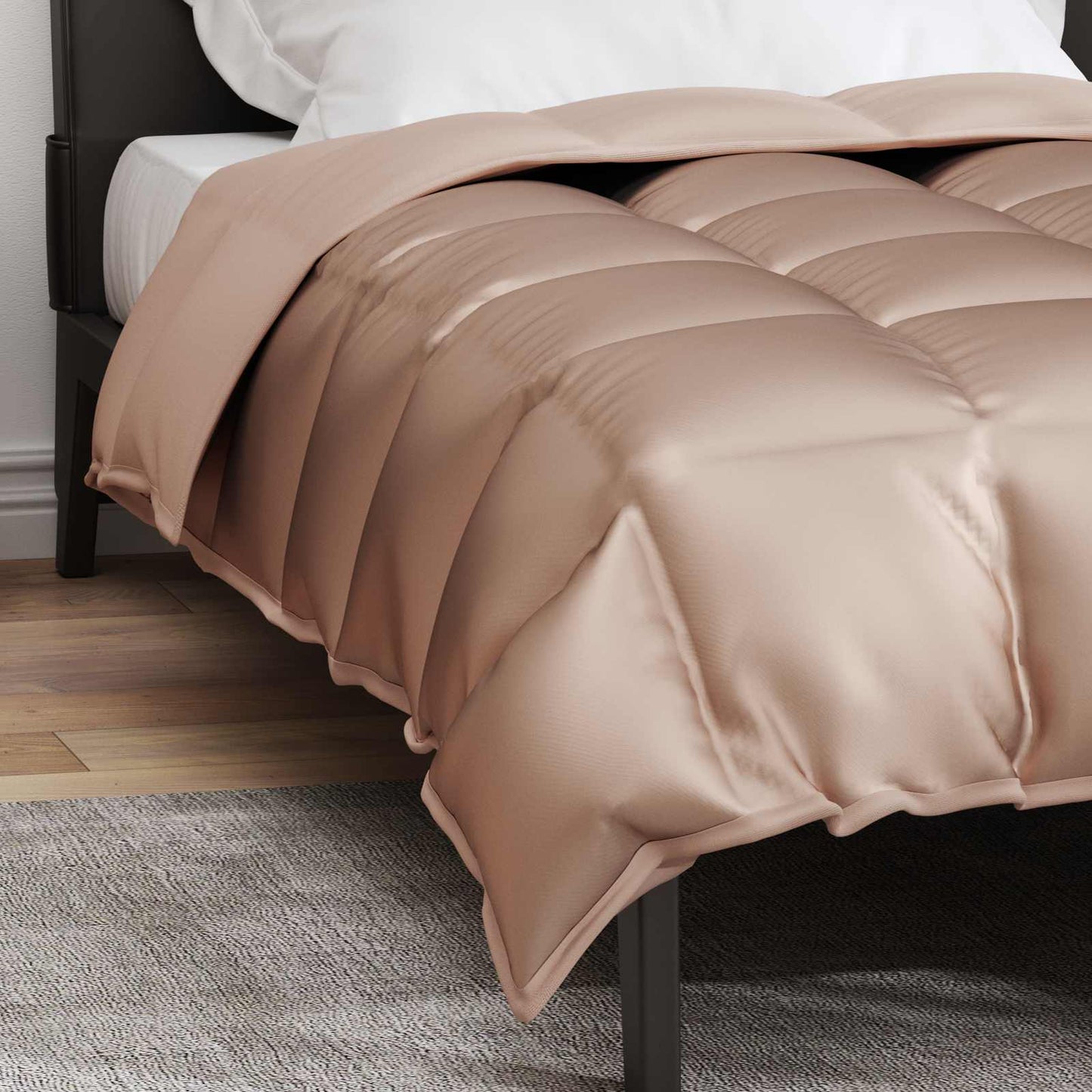 vidaXL Winter Duvet Gold 155 x 220 cm Satin and Microfiber