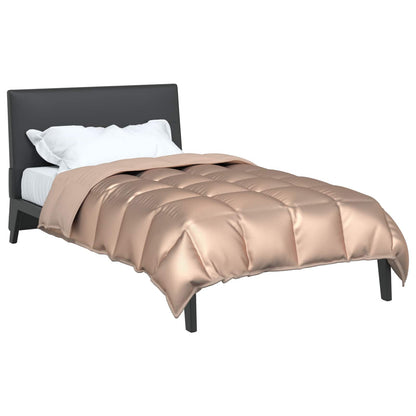 vidaXL Winter Duvet Gold 155 x 220 cm Satin and Microfiber
