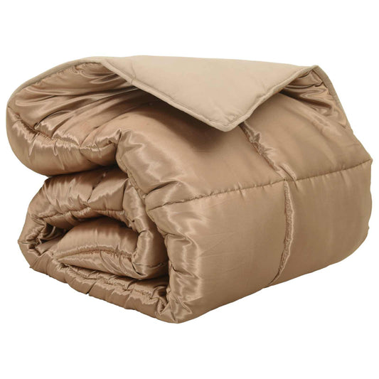 vidaXL Winter Duvet Gold 220 x 240 cm Satin and Microfiber