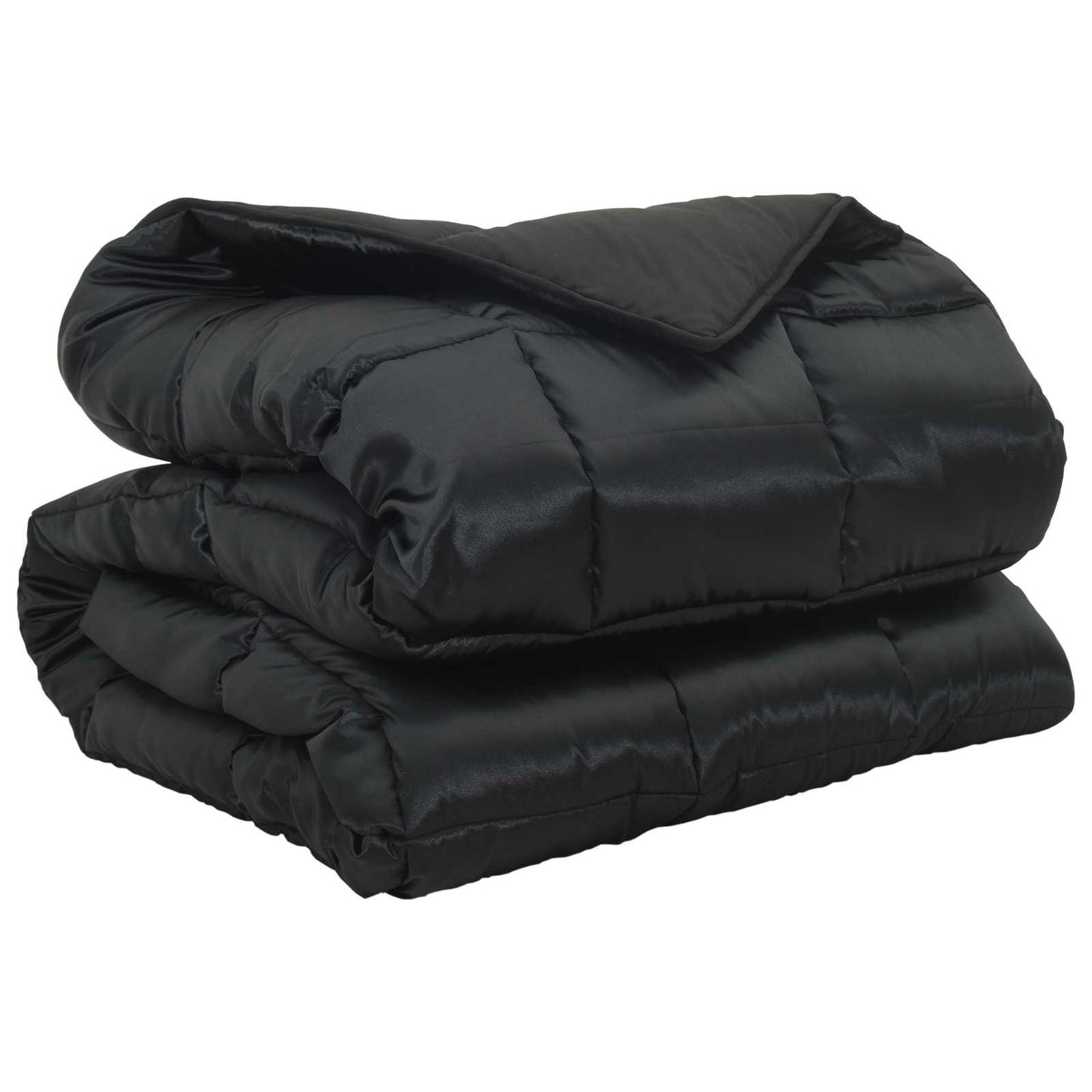 vidaXL Winter Duvet Black 135 x 200 cm Satin and Microfiber