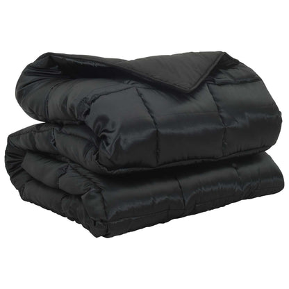 vidaXL Winter Duvet Black 135 x 200 cm Satin and Microfiber