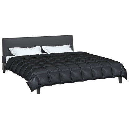 vidaXL Winter Duvet Black 200 x 200 cm Satin and Microfiber