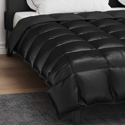 vidaXL Winter Duvet Black 240 x 260 cm Satin and Microfiber