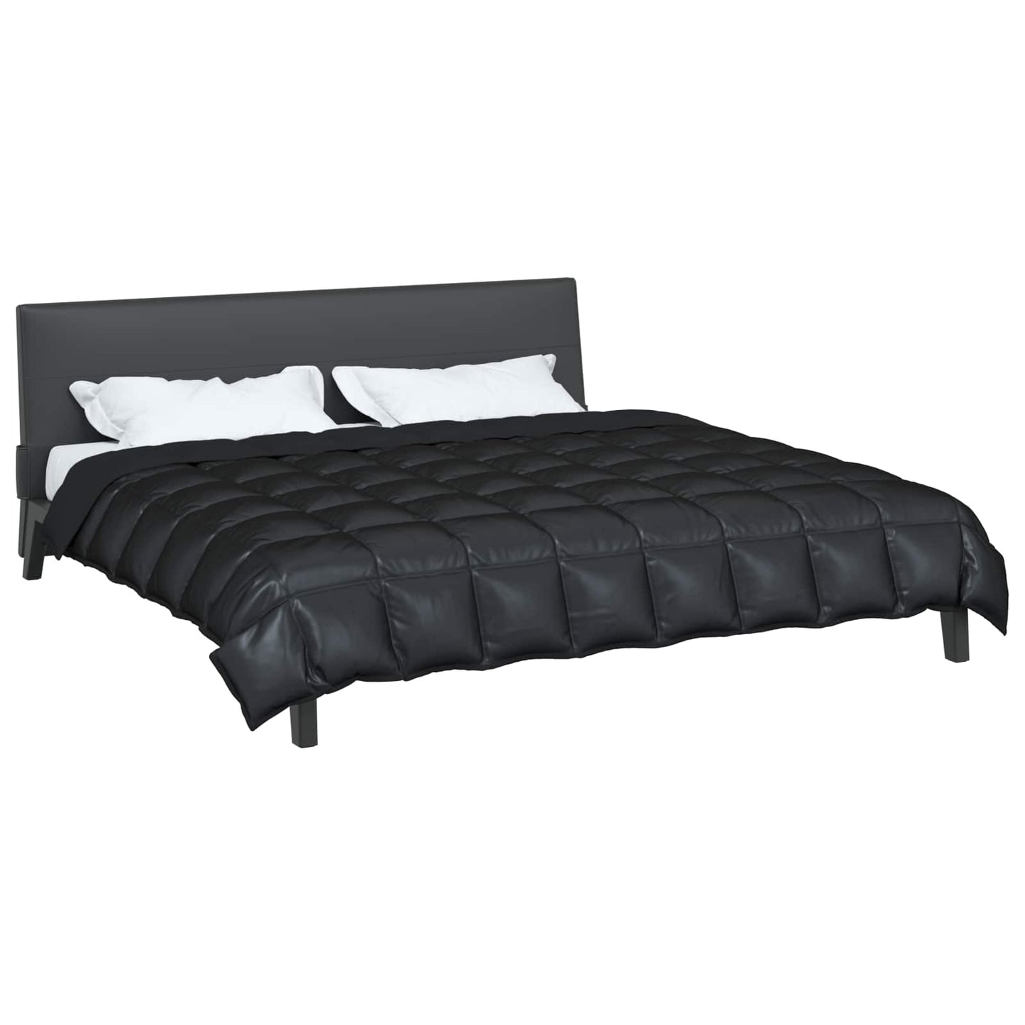 vidaXL Winter Duvet Black 240 x 260 cm Satin and Microfiber