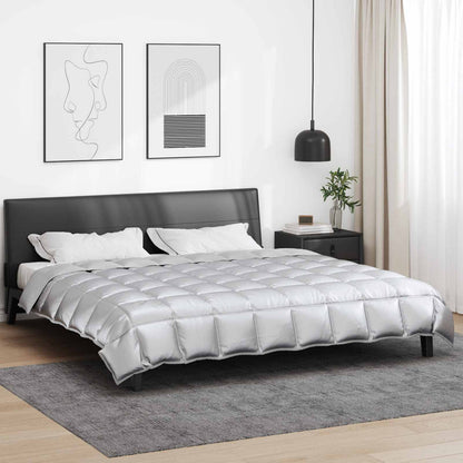 vidaXL Winter Duvet Silver 200 x 240 cm Satin and Microfiber