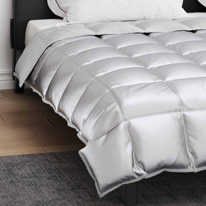 vidaXL Winter Duvet Silver 240 x 260 cm Satin and Microfiber