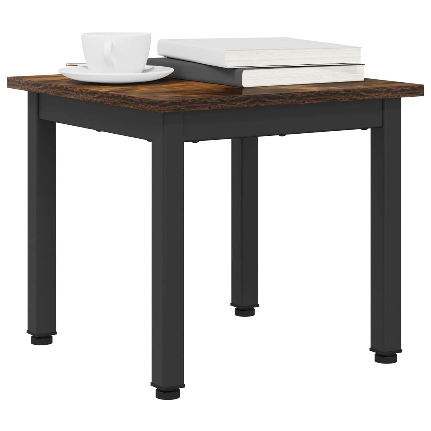 vidaXL Coffee Table Smoke Oak 40 x 40 x 36 cm Engineered Wood