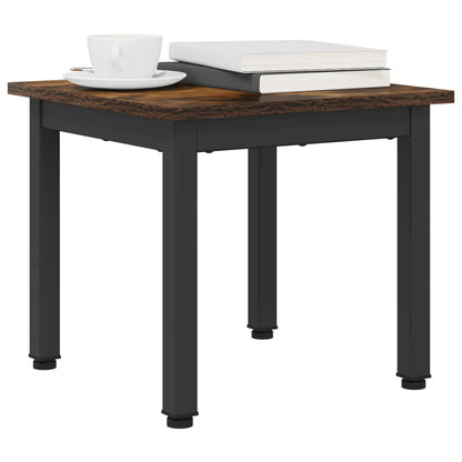 vidaXL Coffee Table Smoke Oak 40 x 40 x 36 cm Engineered Wood