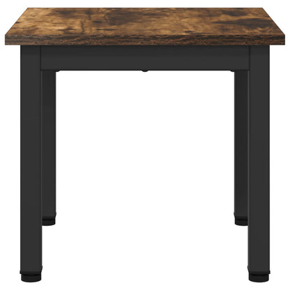 vidaXL Coffee Table Smoke Oak 40 x 40 x 36 cm Engineered Wood