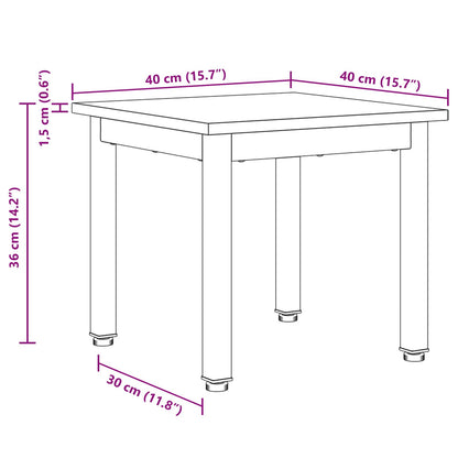 vidaXL Coffee Table Smoke Oak 40 x 40 x 36 cm Engineered Wood