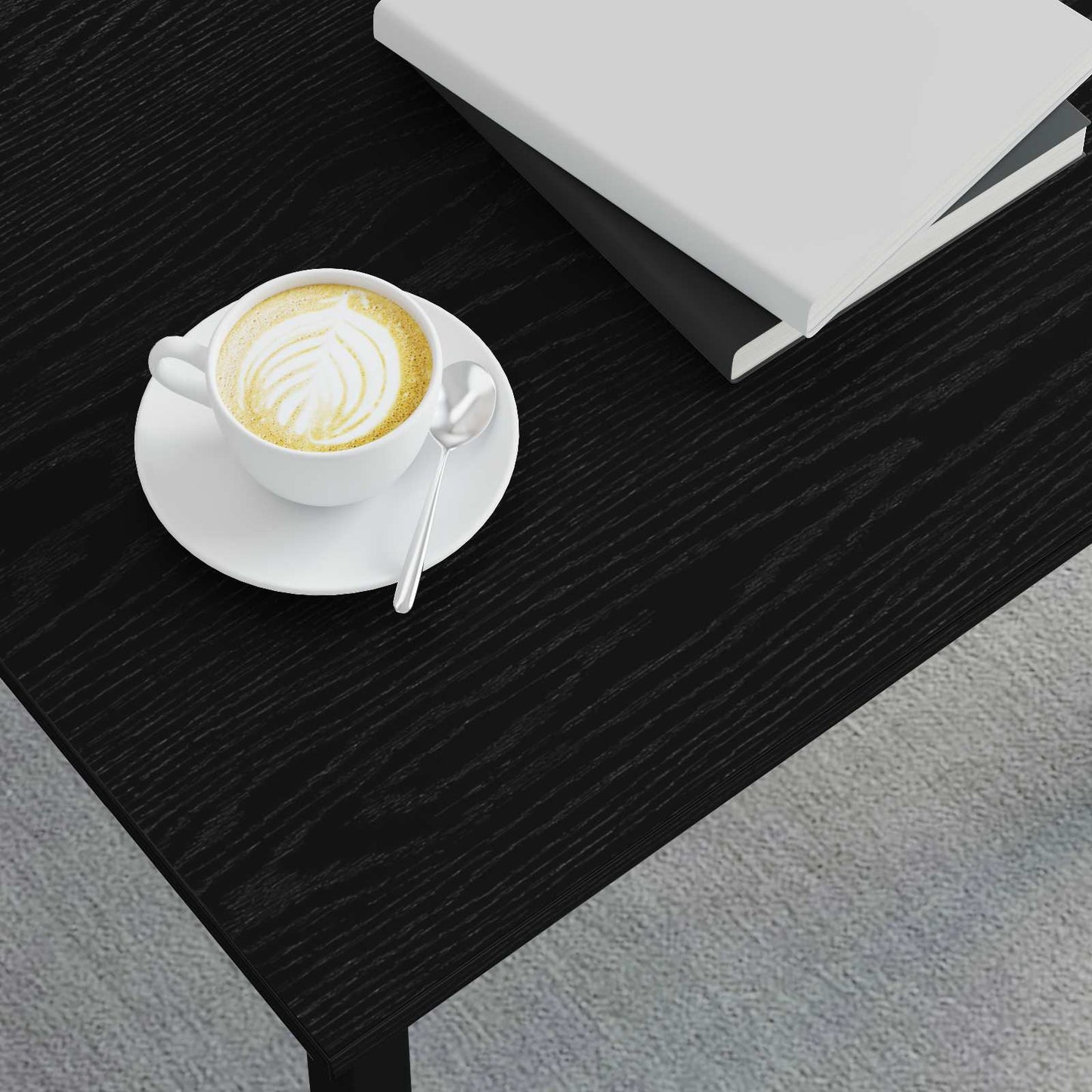 vidaXL Coffee Table Black Oak 50 x 50 x 36 cm Engineered Wood