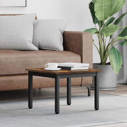 vidaXL Coffee Table Smoke Oak 50 x 50 x 36 cm Engineered Wood