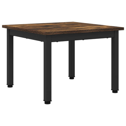 vidaXL Coffee Table Smoke Oak 50 x 50 x 36 cm Engineered Wood