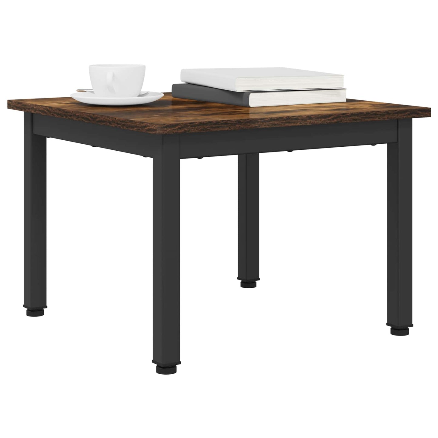 vidaXL Coffee Table Smoke Oak 50 x 50 x 36 cm Engineered Wood