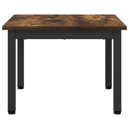 vidaXL Coffee Table Smoke Oak 50 x 50 x 36 cm Engineered Wood