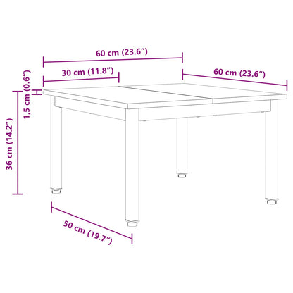 vidaXL Coffee Table Grey Sonoma 60 x 60 x 36 cm Engineered Wood