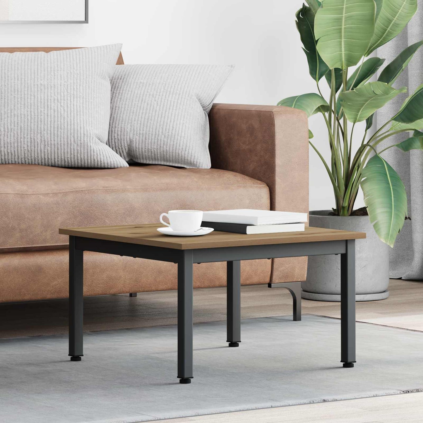 vidaXL Coffee Table Artisian Oak 60 x 60 x 36 cm Engineered Wood