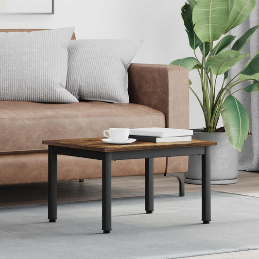 vidaXL Coffee Table Smoked Oak 60 x 50 x 36 cm Engineered Wood