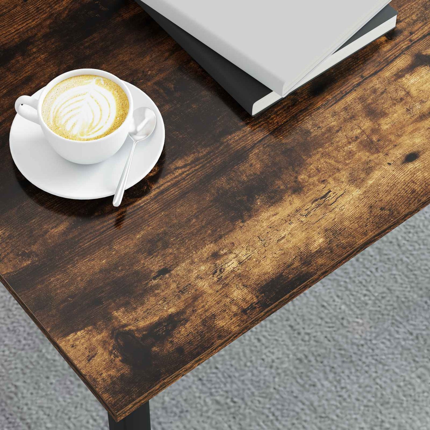 vidaXL Coffee Table Smoke Oak 70 x 50 x 36 cm Engineered Wood