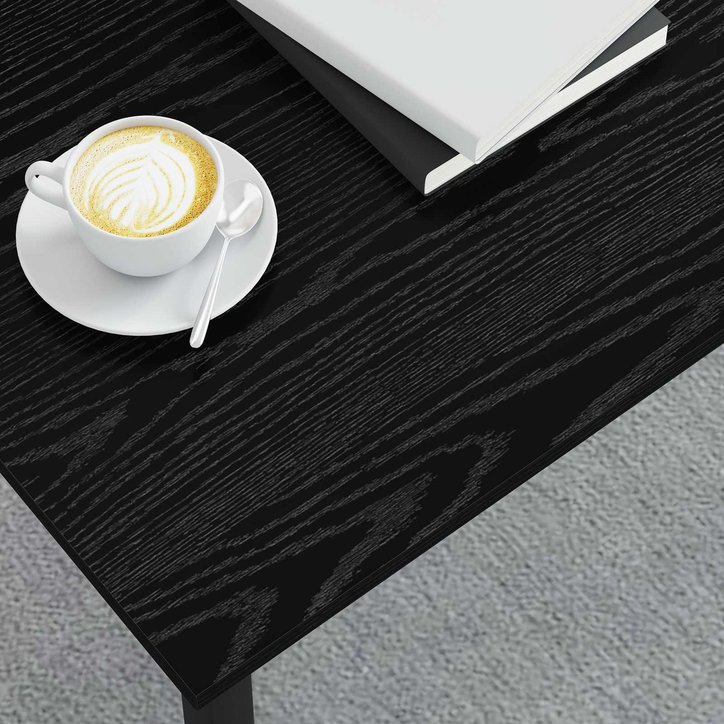 vidaXL Coffee Table Black Oak 100 x 50 x 45 cm Engineered Wood