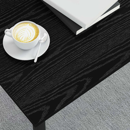 vidaXL Coffee Table Black Oak 100 x 50 x 45 cm Engineered Wood