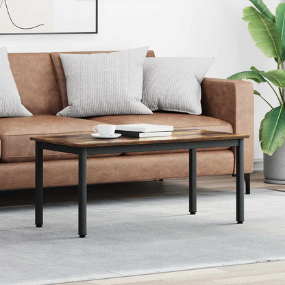 vidaXL Coffee Table Smoke Oak 100 x 50 x 45 cm Engineered Wood