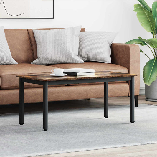 vidaXL Coffee Table Smoke Oak 100 x 50 x 45 cm Engineered Wood