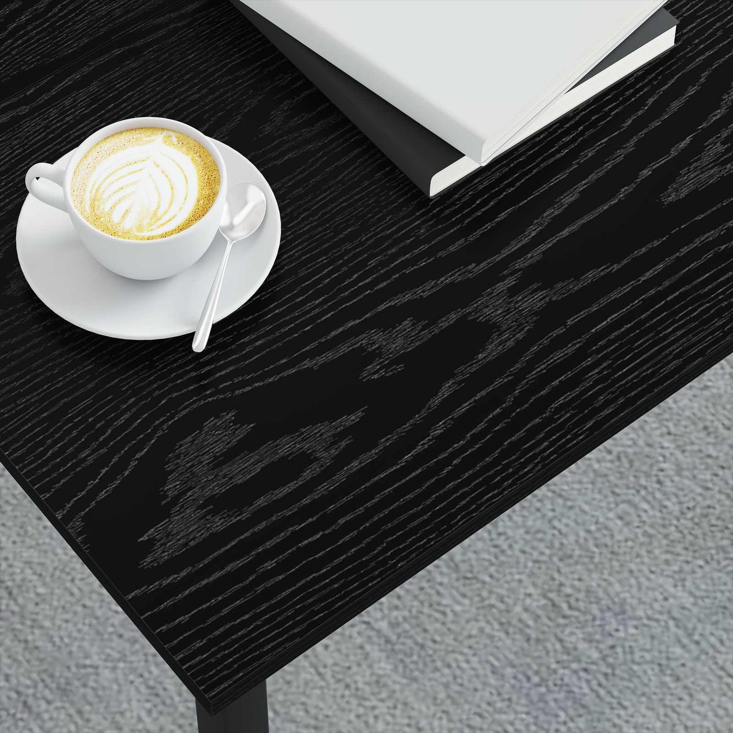 vidaXL Coffee Table Black Oak 80 x 80 x 45 cm Engineered Wood