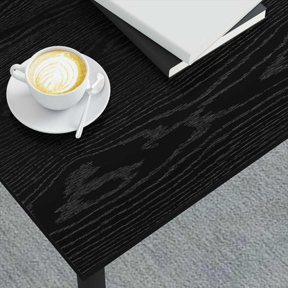 vidaXL Coffee Table Black Oak 80 x 80 x 45 cm Engineered Wood