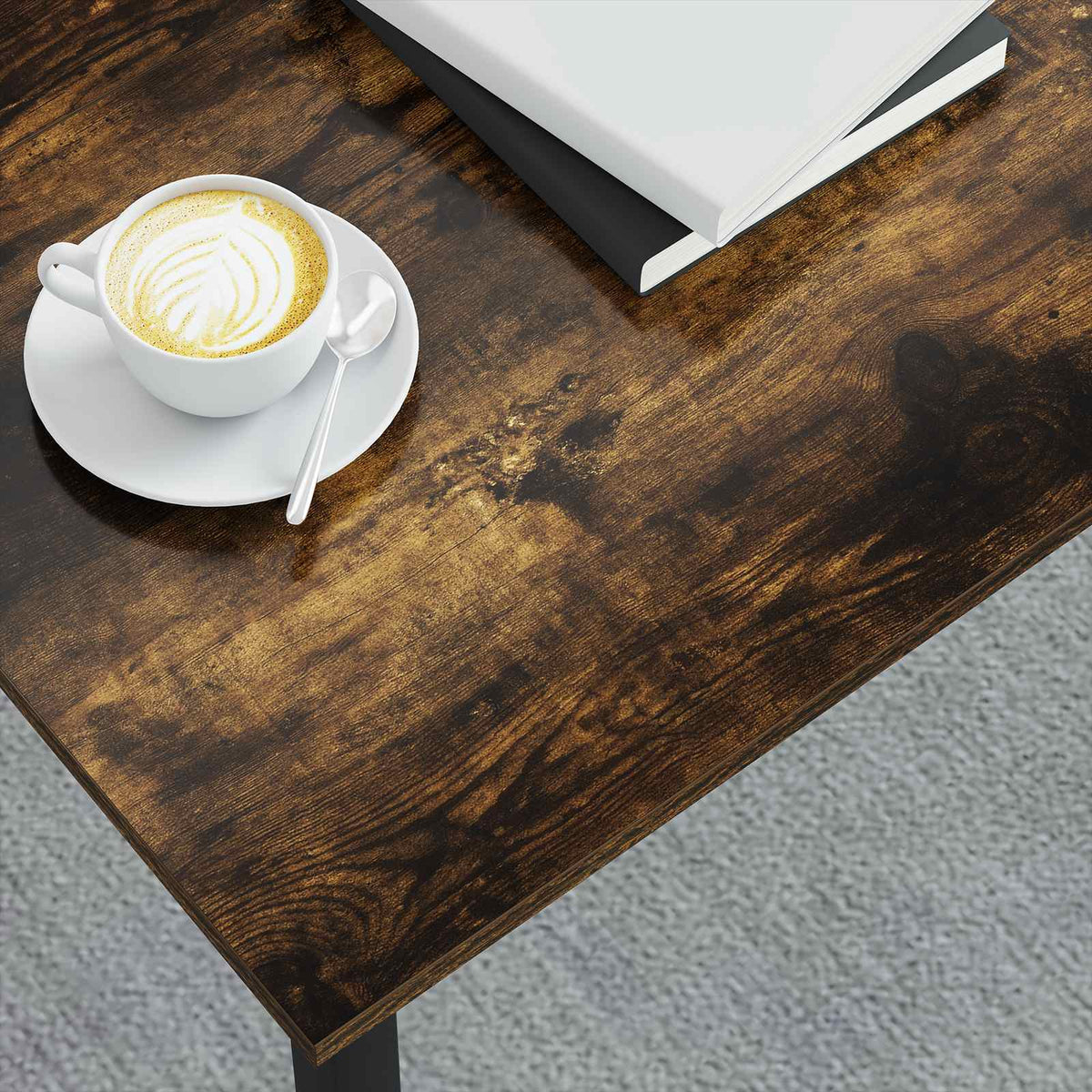 vidaXL Coffee Table Smoked Oak 80 x 80 x 45 cm Engineered Wood