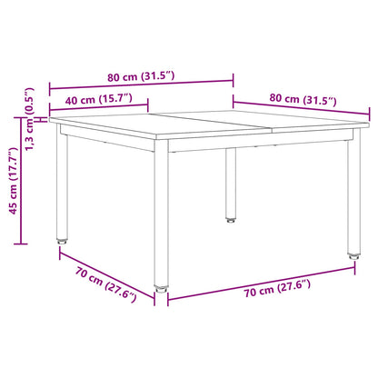 vidaXL Coffee Table Artisian Oak 80 x 80 x 45 cm Engineered Wood