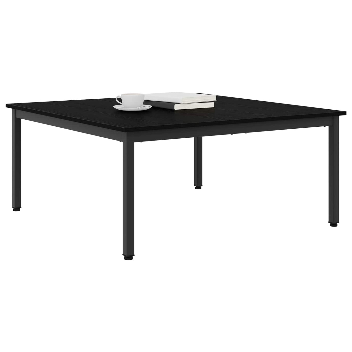 vidaXL Coffee Table Black Oak 100 x 100 x 45 cm Engineered Wood