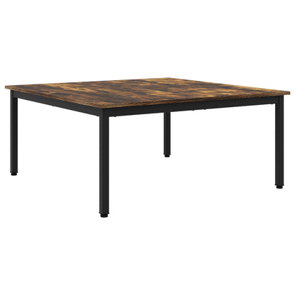 vidaXL Coffee Table Smoke Oak 100 x 100 x 45 cm Engineered Wood