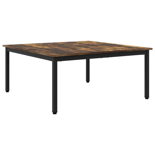 vidaXL Coffee Table Smoke Oak 100 x 100 x 45 cm Engineered Wood