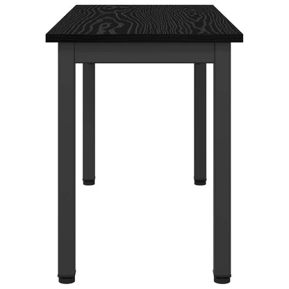 vidaXL Bench Black Oak 80 x 35 x 45 cm Engineered Wood