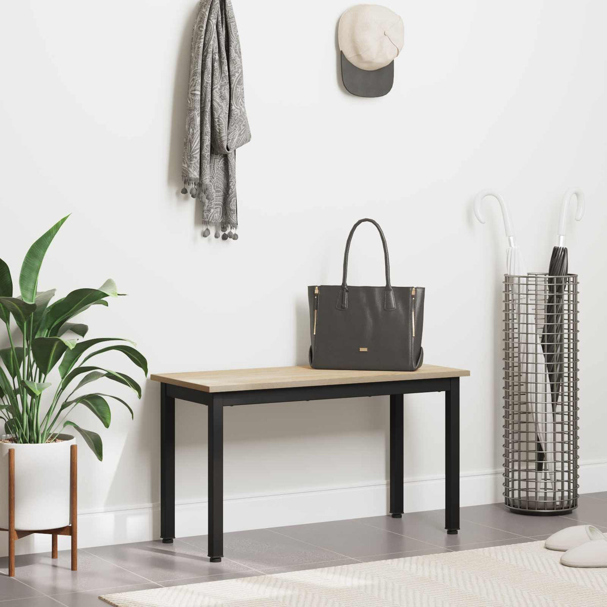 vidaXL Bench Sonoma Oak 80 x 35 x 45 cm Engineered Wood