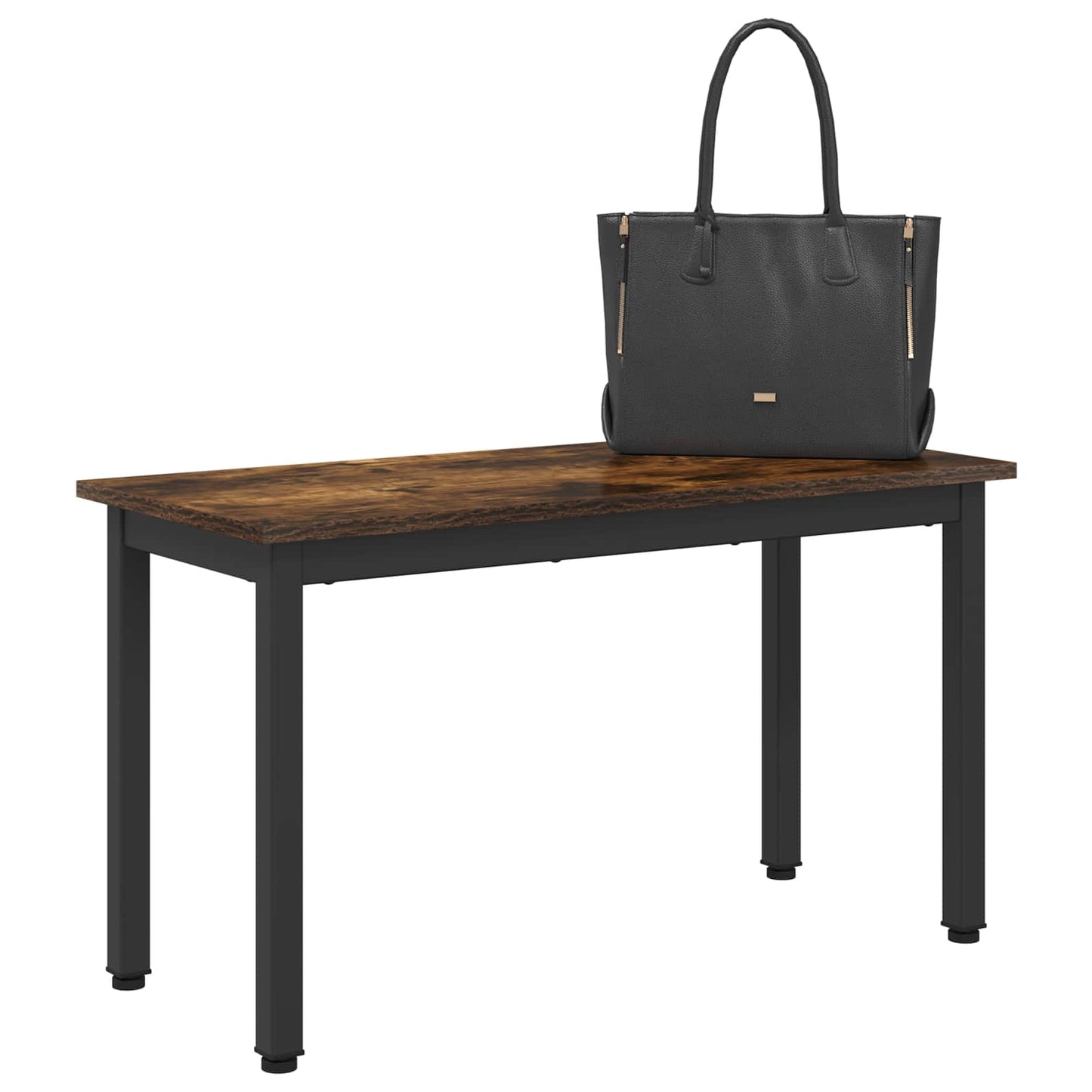 vidaXL Bench Smoke Oak 80 x 35 x 45 cm Engineered Wood
