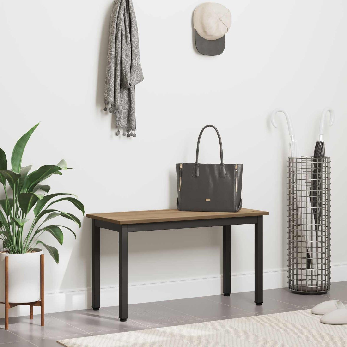 vidaXL Bench Artisian Oak 80 x 35 x 45 cm Engineered Wood