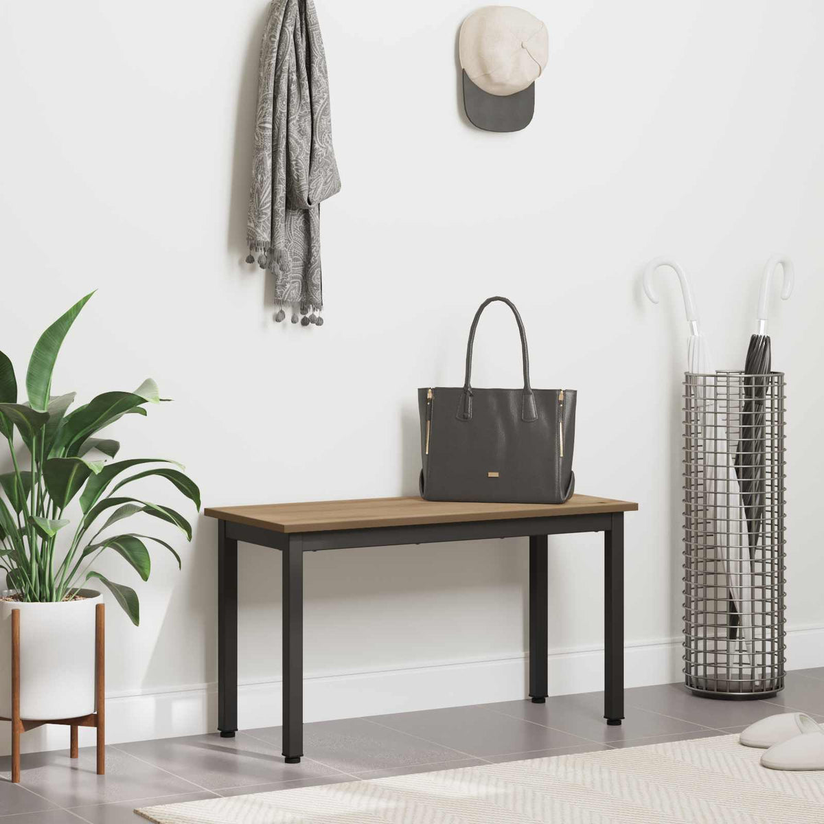 vidaXL Bench Artisian Oak 80 x 35 x 45 cm Engineered Wood