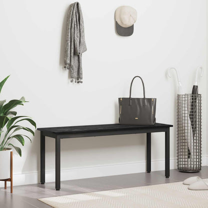 vidaXL Bench Black Oak 110 x 35 x 45 cm Engineered Wood