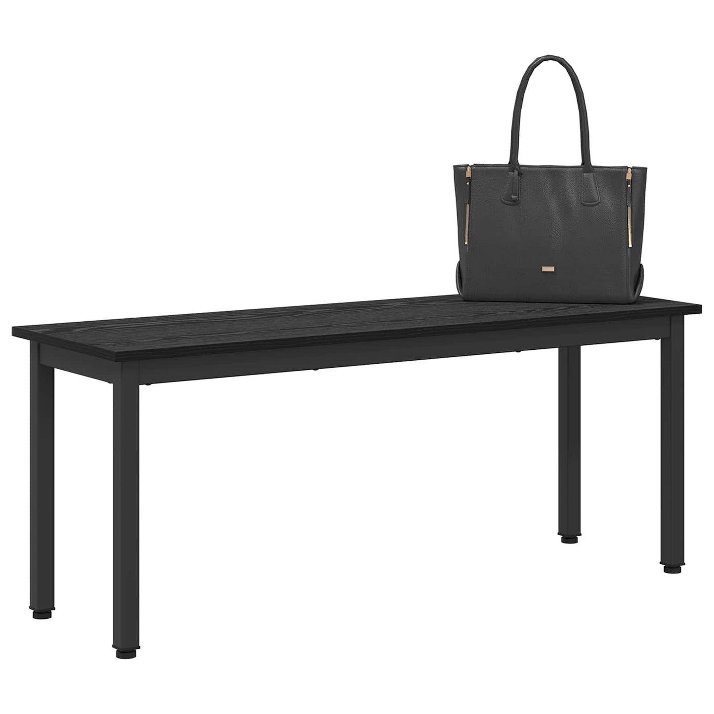 vidaXL Bench Black Oak 110 x 35 x 45 cm Engineered Wood