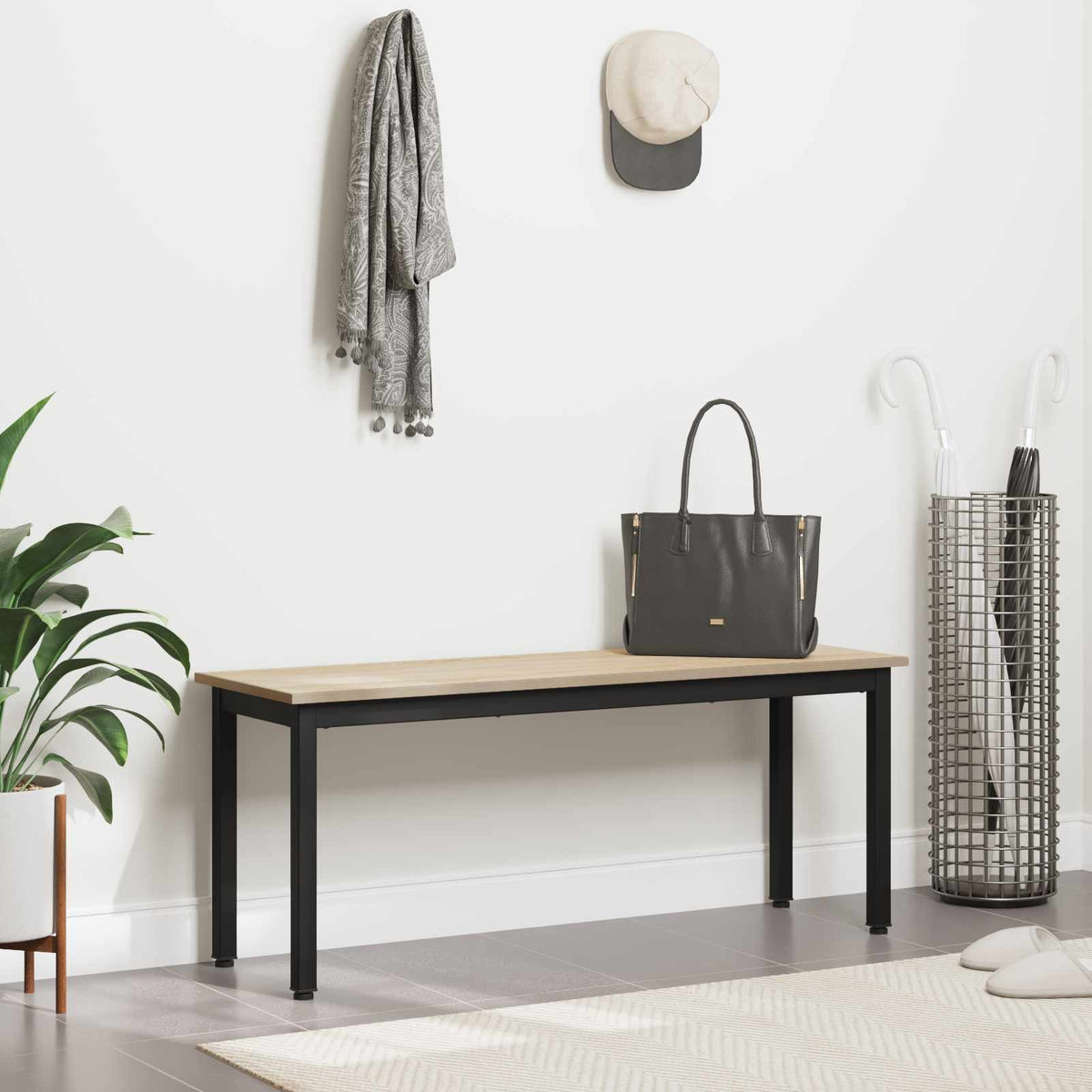 vidaXL Bench Sonoma Oak 110 x 35 x 45 cm Engineered Wood